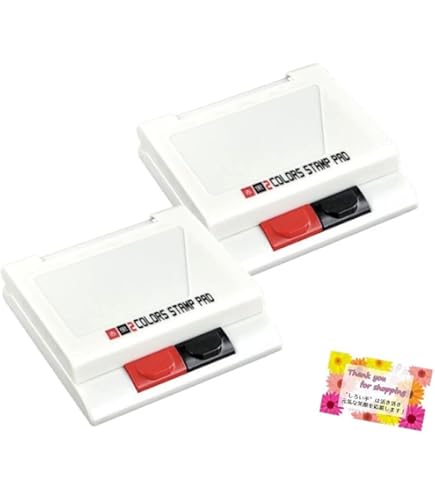 木製どっしりとした台　黒大　赤小　未使用 Amazon | シヤチハタ デュエット HFW-2EC スタンプ台 黒・赤