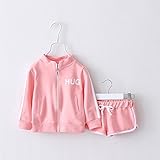 M.Z.L　子供服 上着+ズボン 2点セット 女の子 秋冬 カジュアル　運動 可愛い 上着+ズボン キッズ服 (110cm)