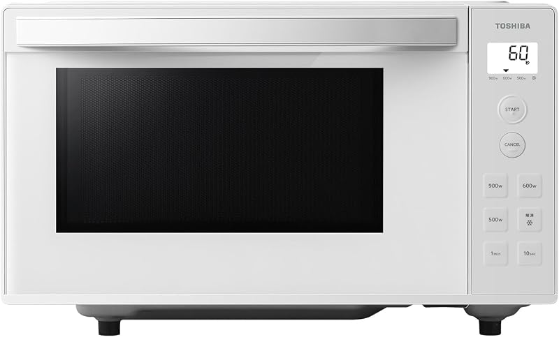 TOSHIBA(東芝) 電子レンジ 17L 縦開き 単機能 フラットテーブル レンジ バックライト液晶 一人暮らし お弁当 解凍/あたため 900W時短あたため シンプルボタン 簡単操作 ER-S17ZB (W) ホワイト 新社会人 新生活 ヘルツフリー