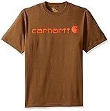 Carharttメンズ署名ロゴ半袖MidweightジャージーTシャツグラフィック US サイズ: M カラー: ブラウン