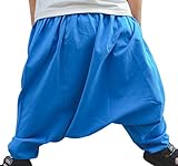 Plus Nao(プラスナオ) サルエルパンツ アラジンパンツ ワイドパンツ ロングパンツ 長ズボン ボトムス 子供服 キッズ KIDS 男の子 男児 女の ブルー 90