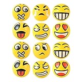 Omaco 絵文字フェイス ソフトPUストレスノバティトイボール 4インチ 12個