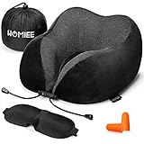 HOMIEE ネックピロー U型枕 低反発 旅行用品 首枕 携帯枕 旅行 飛行機 新幹線 自宅 オフィス 昼寝 軽量 通気性が良く 軽量 サ