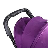 ベビーカーハンドルカバー PUレザー製 持ち手 ベビーカー用 ハンドルカバー 汚れ防止 防水 ファスナー付き 2枚セット