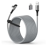 SHEAWA リンクケーブル Link対応 5M L字型 for Meta Quest 3S/3/2/1/Pro 互換品 USB3.2 Gen1 ナイロン編み Type-Cケーブル 5Gbps高速データ転送 3A急速充電 PD対応 耐久 折れにくい PICO 4 Ultra/4/Pico Neo2/Neo3なども対応