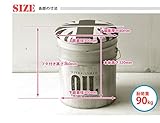 アメリカン雑貨　インテリア　ユニオンジャックのフタ付収納バケツスツールスチール製 20L　オイル缶型　レッド