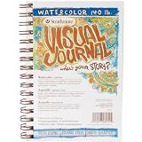 (White) - Strathmore Visual Journal Spiral Bound 14cm x 20cm -140 Watercolour