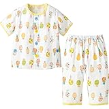 コンビミニ 半袖前開きダブルガーゼパジャマ（パイナップル）