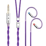 Yinyoo イヤモニ アップグレードケーブル mmcx 4.4mm KBEAR ST5 4N純銀+4N無酸素銅混合 2芯 交換用ケーブル バランス イヤホン リケーブル hi-fiオーディオ イヤフォン ケーブル （パープル・mmcx4.4mm）