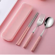 Amazon | 箸 スプーン フォーク 食器セット 収納ケース付 4点セット 