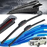 アルファード 30系 後期 H30.1〜 AGH30 GGH30 AYH30 ワイパーブレード フラット エアロワイパー 一体型 U字フック クリップ 2本 700MM 350MM グラファイト加工 オールシーズン 特殊シリコンゴム 国産車用 WeCar