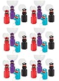 Set of 24 Pirate Character Party Favor Bubbles - 2 Dozen - 0.6 oz Bottles by FX