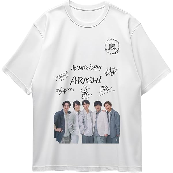 Amazon.co.jp: [KOMCEI] 嵐 ARASHI/Five Tシャツ 記念デザイン 半袖