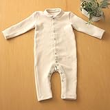 StudioPOPPOオーガニックコットン 襟付きカバーオール(ナチュラル)