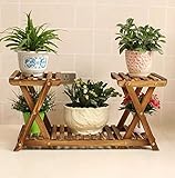 JCRNJSB® 腐食防止木製の花の棚ソリッドウッド屋内マルチ階建てフラワーラックパストラルバルコニーリビングルームプラムフラワーポットフレーム 折りたたみ式、フラワースタンド