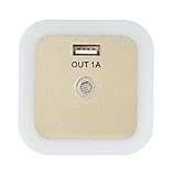 AnselfミニライトセンサーLEDナイトライトUSBインターフェイスウォール夜間のベビールームのベッドルーム ゴールド VWI5492282952939WN