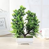 suyunyuan花人工Potted Plants小さな盆栽プラスチックフェイク花ウェディングクリスマス One Size グリーン 560469192495-1