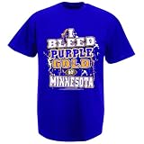 NFL Minnesota Vikingsミネソタ州Football " I Bleedパープル&ゴールド – Go！」Tシャツ、パープル、XXL