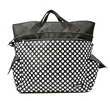 撥水加工を施した ３ＷＡＹ BAG 《gioia/ ジョイア 》 Mサイズ スモールドットBK×WH マザーズバッグ マザーズバック　マザーバック ショルダー バッグ