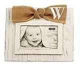 Mud Pie Planked Monogram Bow Frame, W by Mud Pie [並行輸入品]