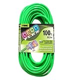 Prime Wire & Cable NS512830 50-Feet 12/3 SJTW Flex High Visibility Extra Heavy Duty Outdoor Extensio