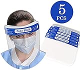 フェイスガード 5枚 フェイスシールド フェイス 保護カバー 調整可能 防護ゴーグル・眼鏡着用可