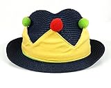 GRIN BUDDY The Crown Tify ペーパーハット 2way使える 王冠バンド付き♪ 全２色 54cm 麦わら キッズ (ネイビー)