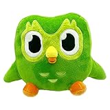 グリーンフクロウぬいぐるみ、かわいいデュオフクロウぬいぐるみスローピロー、ミニ Duolingos フクロウぬいぐるみ、フクロウぬいぐるみ、お子様、ギフト、装飾用 (20CM)