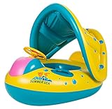 singleluciベビー子供インフレータブル水泳リングwithサンシェードFloat Boat Raft