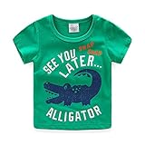 【SEBLES】ベビー 赤ちゃん キッズ 男の子 女の子 ユニセックス 半袖 Tシャツ プリント カラフル キャラクター ロゴ 春 夏 ラウンドネック コットン 綿(タイプH,120cm)