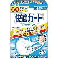 (PM2.5対応)快適ガードさわやかマスク レギュラーサイズ 60枚入