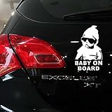 Koya セーフティーサイン BABY ON BOARD 　赤ちゃん 乗車中 ステッカー シール デカール 夜間　反射　運転 安全 外貼り タイプ　取り付け　簡単　防水 (シルバー)