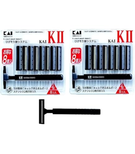 Amazon.co.jp: 貝印 カイ・ケーツー (1本) KAI-KII ステンレス2枚刃5個