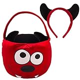 Dan Dee Halloween Plush Kids Trick Or Treat Basket Candy Bag & Costume Headband [並行輸入品]