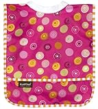 Kushies Waterproof Ribneck Bib, Pink Circle, Infant by Kushies