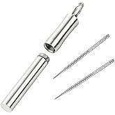 チタン つまようじ 多機能 軽量アウトドア用具つまようじホルダーポータブル,チタン合金のつまようじ