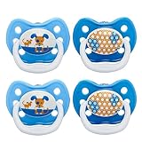 Dr. Brown's 4 Piece Prevent Classic Shield Stage 2 Pacifier, Blue, 6-12 Month by Dr. Brown's