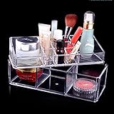 230ミリメートル× 92ミリメートル× 110ミリメートル新しいデザイン透明アクリル収納ボックスクリスタル化粧品オーガナイザー化粧ケース引き出し表示
