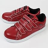 [ジーデージャパン] カジュアルスニーカー 鋼製先芯入り 柔らかPU素地 JSAA B種 3E GD-733 ワイン 28 cm