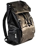 AM Landen?Synthetic Soft Leather Backpack School Bag Travel Bag(Large, Black) [並行輸入品]
