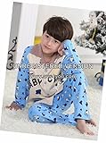 (チェリーレッド) CherryRed 子供 男の子 ファション パジャマ ルームウェア 部屋着 寝間着 上下2点セット 長袖 フリース 春秋向け リラックス 快適 気持ち良い 牛 コットン 160 