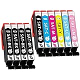 【Momono】SAT-6CL サツマイモ 互換インク （5BK/1C/1M/1Y/1LC/1LM） 6色セット （合計10本） SAT 互換 インクカートリッジ 大容量 個別包装 最新ICチープ搭載 残量表示 増量 対応機種：EP-712A EP-713A EP-714A EP-715A EP-716A EP-812A EP-813A EP-814A EP-815A EP-816A