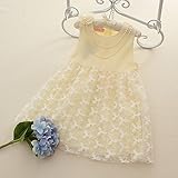 M.Z.L子供ドレス 発表会ドレス ゴージャス 女の子フォーマルドレス ピアノ発表会 こどもドレス キッズドレス 結婚式 演奏会 誕生パーティ プレゼント (80cm, イエロー)