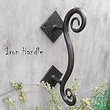 アンティーク調アイアンドアハンドル