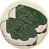 缶バッジ　かしわ餅　食べ物　野菜　38ｍｍ　ピンバッジ　86