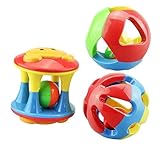 boburyベビーカラフルRattlesプラスチックハンドシェイクベルリングベビー教育玩具 amzbobury19477