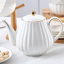 Amazon | ゴールドボーンチャイナ ティーポット 陶器