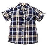 西松屋 [EFD] サッカー格子ポケット付き半袖シャツ 【100cm・110cm・120cm・130cm】　120