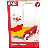 BRIO (ブリオ) 手押し車 レッド 対象年齢 9か月~(カタカタ ワゴントイ 木製 おもちゃ 知育玩具 歩行練習) 31350