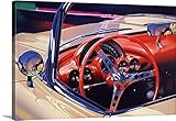 Graham Reynoldsプレミアムシックラップキャンバス壁アート印刷題名' 58 Corvette 48" x 32" 2058293_24_48x32_none